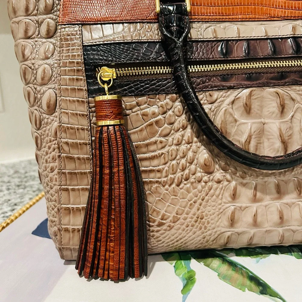 Brahmin Osprey Tri-Texture Anna Satchel